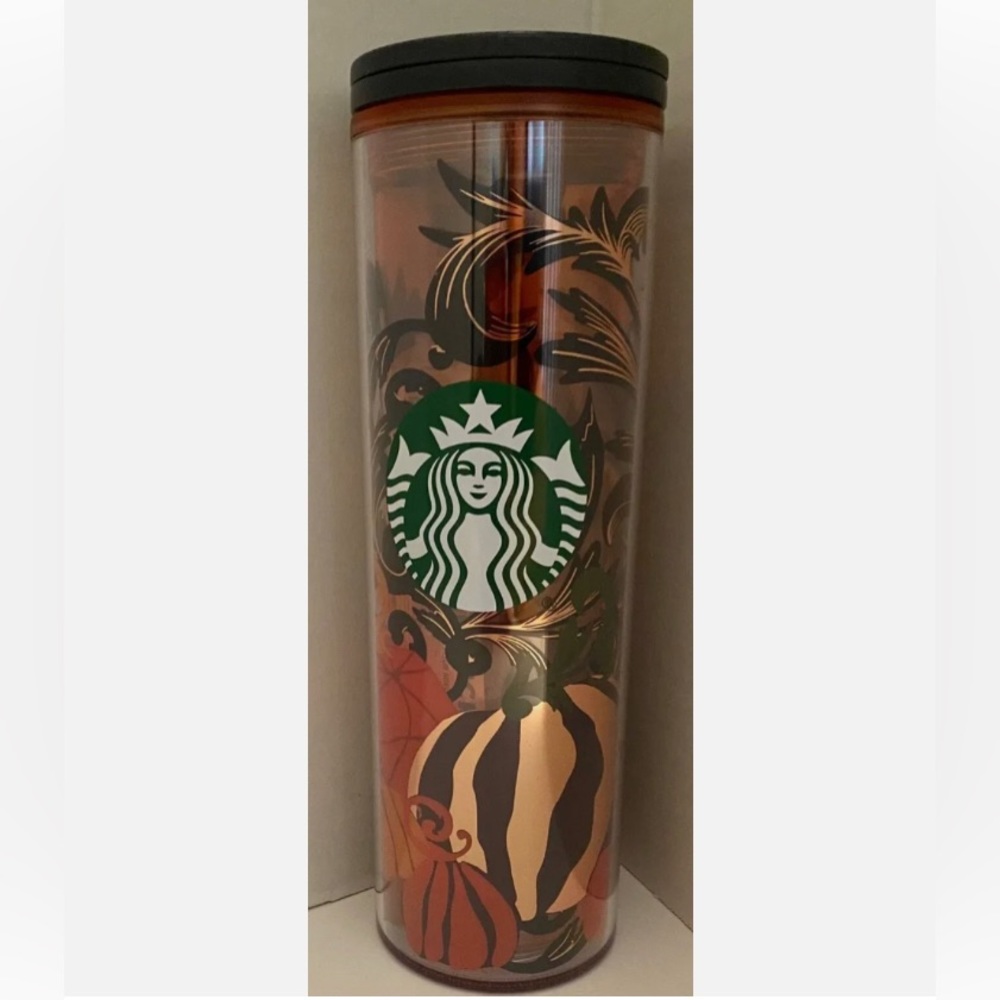 Starbucks 2021 Halloween Black Cat Pumpkin Hot Tumbler Cup 16oz